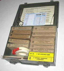 Vintage Bell Telephone Co. Linesmans System C Erste Hilfe Set Metallbox mit Einsätzen - Bild 1 von 7