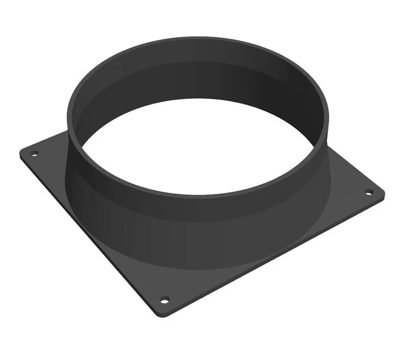 Lüfter Abluft Adapter 140 mm x 130 mm aus Kunststoff - Bild 1 von 1