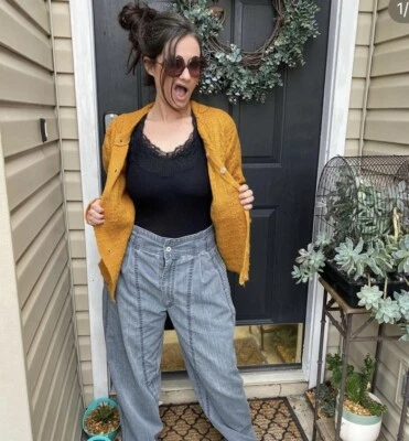 vintage Men’s 90’s bugle boy pants gray size 32x27 raw hem - Image 1 of 4