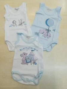 BODY ESTIVI NEONATO CANOTTA in 100% COTONE CONFEZIONE DA 3 - Foto 1 di 15