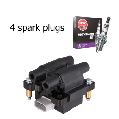 Ignition Coil & NGK Ruthenium Spark Plug For 2011 Subaru Impreza UF625 4503 - Image 1 of 4