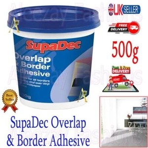 SupaDec Overlap & All Border Wallpaper Repair Vinyl Adhesive Paste Glue New 500g - Picture 1 of 5