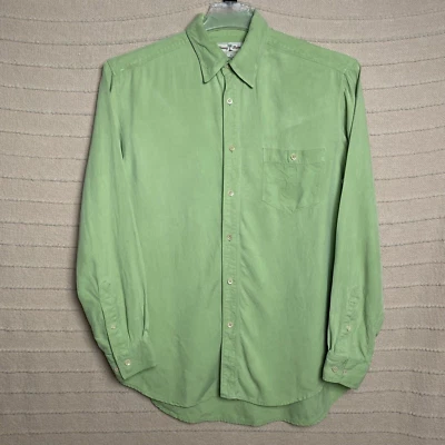 Camisa Tommy Bahama Para Hombres Pequeña Verde Parche de Seda Bolsillo Pastel Sofisticada Foto 1 de 4