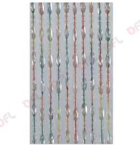 TENDA A PERLINE MULTICOLORE 120X230 ANTIMOSCA ZANZARA - Foto 1 di 1