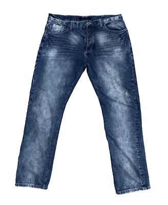 Sean John Jeans Size 40 Relaxed Straight Blue Vtg Wash Button Fly Denim - Image 1 of 4