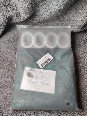 Wow Decor Farmhouse Boho Shower Curtain & Rings 72" x 72" Emerald Green Abstract - Image 1 of 4