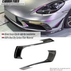 Real DRY CARBONPorsche 718 Boxster Cayman 2016-19 Air Vent Front Fins Splitters Audi S3