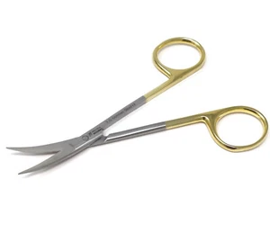 T/C IRIS Scissors 4.5" Curved Surgical Dental Tungsten Carbide Inserts - Picture 1 of 7