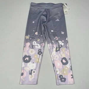 Adidas Girls Size M (10-12) Floral Leggings - Picture 1 of 7