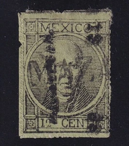 uci66 Mexico 1868 Zacatecas  thin perforate 13-68 Sc#53 Mc#55 - Picture 1 of 1