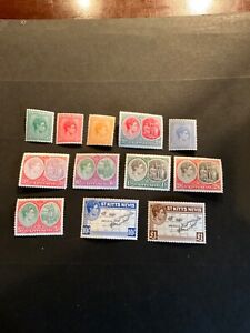 Stamps St Kitts-Nevis Scott # 79-90 hinged