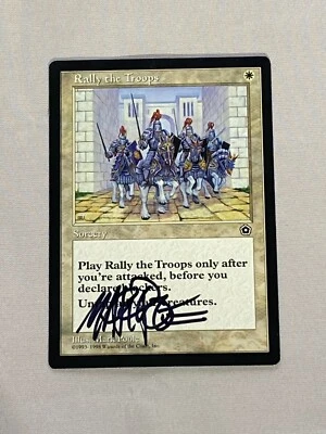 MTG Rally the Troops Artist Proof Sketch and Signature Signed Poole - Image 1 of 2