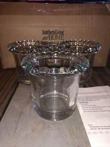 NEW Southern Living at Home Amelia Beaded Glass Trio food safe/ votive / vase - Picture 1 of 6