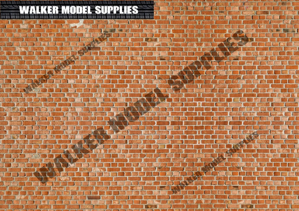 1:16 Scala (3xA4) Mattone Muro - Stacca E Applicare Adesivo. Set 1 - Immagine 1 di 1