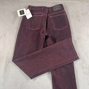 Vintage Guess USA Jeans Women 26 (Tag 27) Red Black BootCut Jewel DeadStock NWT - Picture 1 of 12