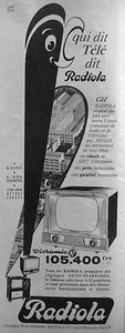 PUBLICITÉ QUI DIT TÉLÉ DIT RADIOLA CHOIX PRIX QUALITÉ INCONTESTABLE DIAROMIC - Picture 1 of 1