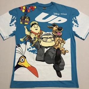 Street Couture Disney Up Movie AOP Bootleg Shirt Mens XXL Russell Carl Dug Kevin - Picture 1 of 16