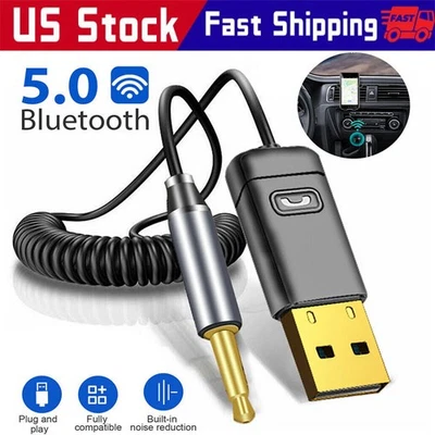 Wireless USB Bluetooth 5.0 Audio Transmitter Receiver Adapter For PC TV Car LOT - Image 1 of 4