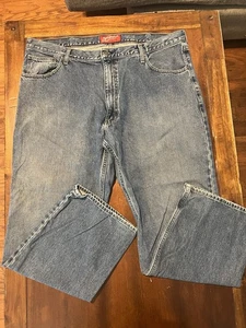 Arizona Jeans Herren 42x30 Blau Loose Straight Medium Wash Western Denim - Bild 1 von 9