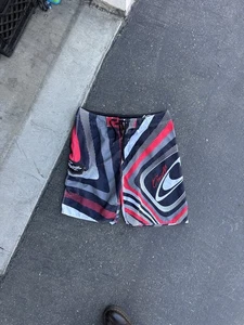 O’Neill Board Shorts White Black Gray Red Swim Trunks Swimming Mens Size 36-38 - Picture 1 of 12