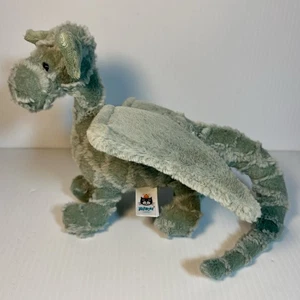 Jellycat Little Drake the Dragon Sage Green Plush Stuffed Animal 7" tall Retired - Picture 1 of 14