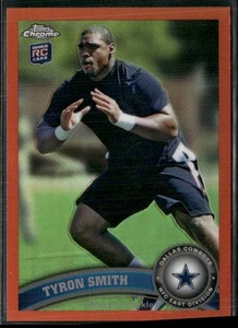 2011 Topps Chrome Orange Refractors Tyron Smith Rookie Dallas Cowboys #38 - Imagen 1 de 2