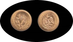 México Mejico 2 1/2 pesos 1945 Miguel Hidalgo Oro Au gold - Imagen 1 de 1