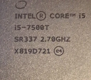 Intel 4 core 4 thread i5 7500T CPU - Picture 1 of 2