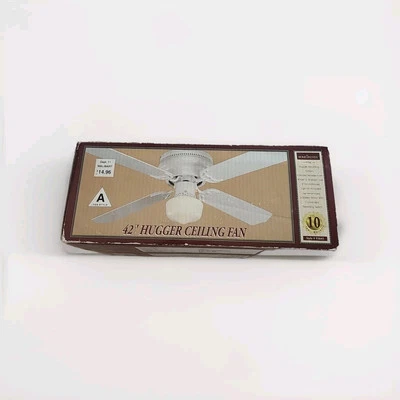 Vinage Trends 42" Hugger Ceiling Fan White Lamp 3 Speed Reversible - Image 1 of 4