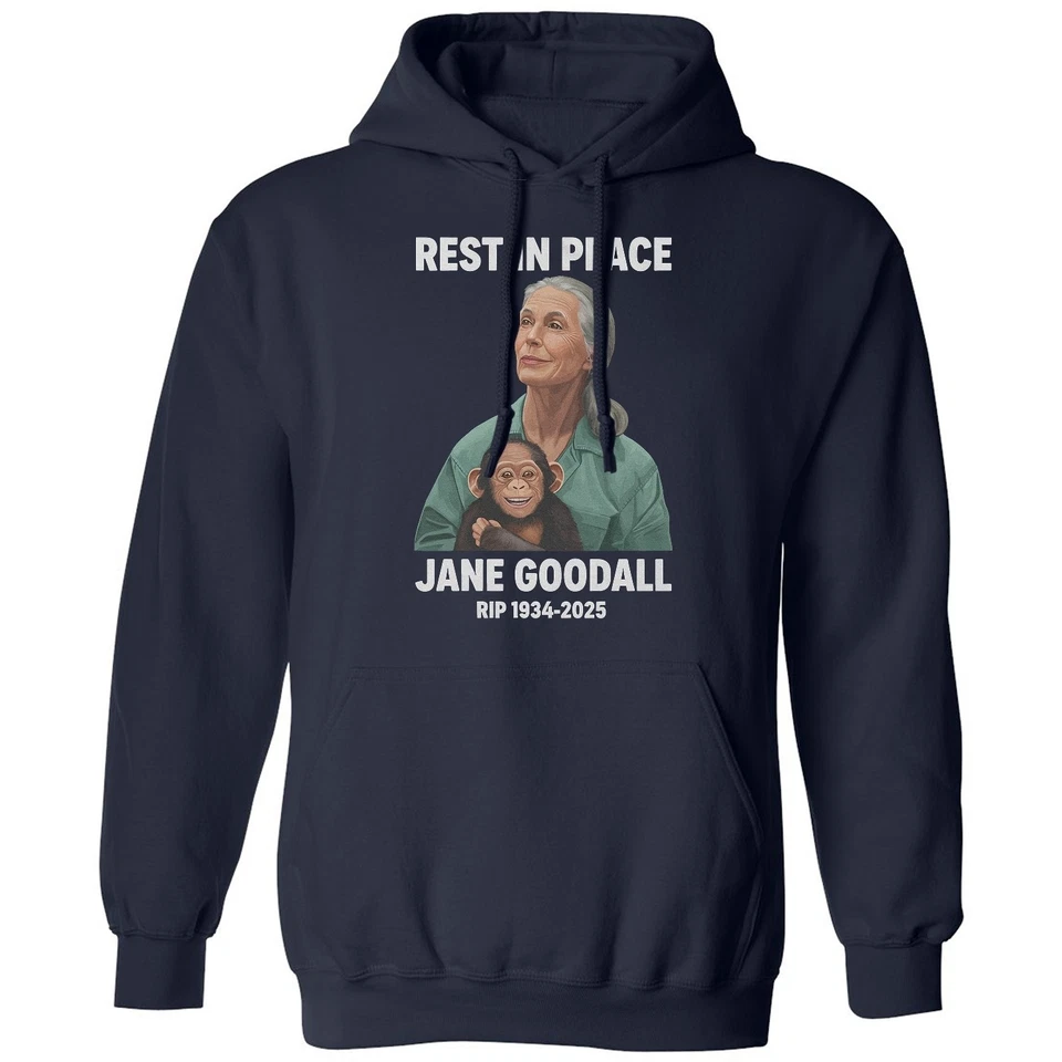 Rest In Peace Jane - Goodall Memorial Tribute Unisex Sudadera con Capucha Foto 1 de 1