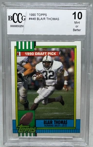 Tarjeta de novato Blair Thomas, 1990 Topps #448, New York Jets (RC) - Imagen 1 de 6