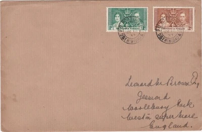 1937 Trinidad&Tobago cover George VI Coronation - Image 1 of 2