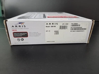 ARRIS Surfboard SB6190 - 32x8 Docsis 3.0 Cable Modem - 1.4 Gbps Speed - White - Image 1 of 4