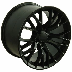 19" Matte Black Wheel for Corvette C7 Z06 Look - Picture 1 of 3