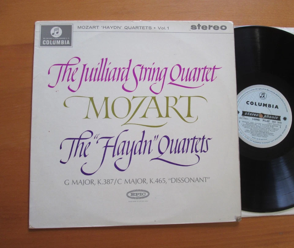 SAX 2470 ED1 Mozart Haydn Quartets Vol. 1 Juilliard NEAR MINT Columbia 1st B/S - Image 1 of 4