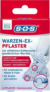 SOS Warzen-Ex Pflaster - Warzenpflaster Zur Entfernung Gewöhnlicher Warzen an Ha - Bild 1 von 5