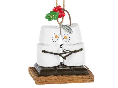 TWISTED ANCHOR TRADING COMPANY Our First Christmas Ornament 2025 Smores Couple with Mistletoe, Wedding