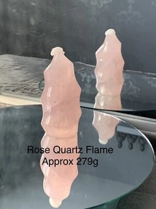 Rose Quartz crystal flame - Picture 1 of 2