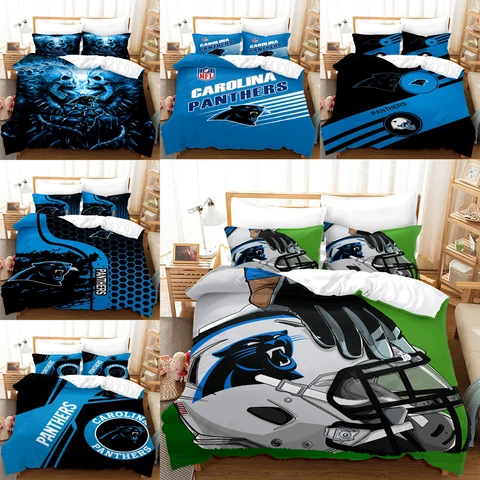 Carolina Panthers 3Pcs Bedding Set Fans Duvet/Comforter Cover Pillowcases Gift Cover