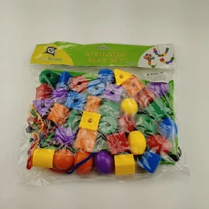  Gleeporte Jumbo Stringing & Lacing Bead Set - 36 Plastic Beads  - Picture 1 of 4