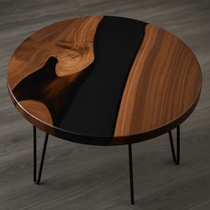 18" Epoxy Resin Coffee Table Top Handcrafted Wooden Home Decorr - Picture 1 of 12
