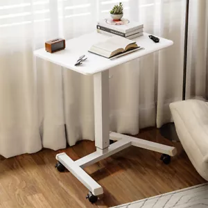 Ergomaker Rolling Office Laptop Table Adjustable Height 45in Computer Desk Stand - Picture 1 of 8