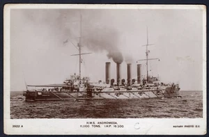 Japan Picture Postcard Russo Japanese War Battleship H.M.S. Andromeda - Picture 1 of 2