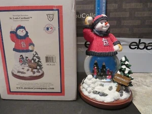 2004 MEMORY CO. ST. LOUIS CARDINALS SNOWFIGHT SNOWMAN FIGURINE 3RD IN SERIES NEW - Picture 1 of 5