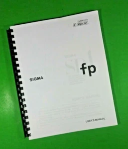 Owners Manual for Sigma fp 160 Pages W/Clear Covers! - Picture 1 of 1