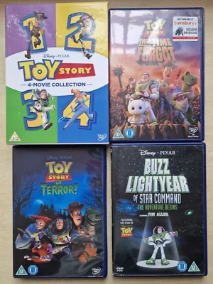Toy Story 7 DVD Bundle 1, 2, 3, 4, Of Terror, That Time Forgot, Buzz Lightyear - Image 1 of 4