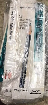 35Black Sanford Sharpie Pro Peel Off China Marker Wax Bullet Pencil Glass Metal - Image 1 of 2