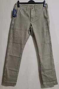 Polo Ralph Lauren Paint Herringbone Chino Trousers Green Size 30W 31L - Picture 1 of 12