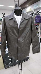 HELEN HUBERT GIACCA Usato In Pelle Uomo Man Marrone tg XXL GC254LZ - Picture 1 of 9