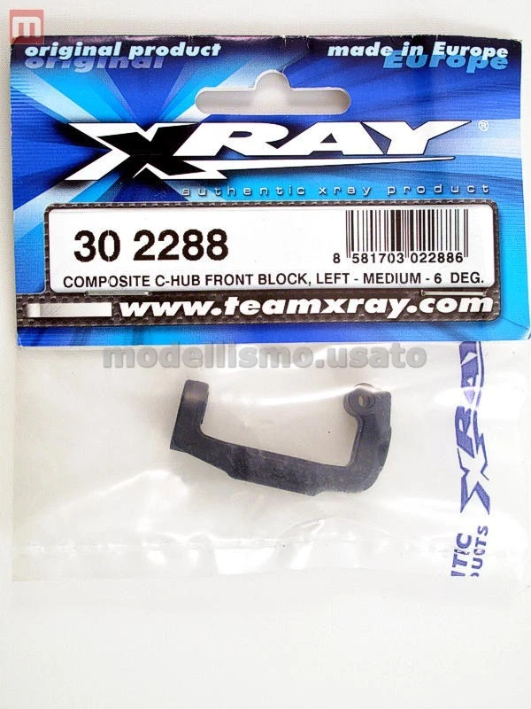 Xray 302288 Composite C-Hub Front Block, Left - Medium - 6° Modeling - Image 1 of 1